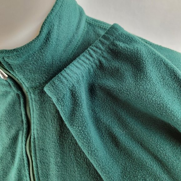 LL Bean Jacket Mens Medium Freen 1/2 Zip Fleece Maine Freeport USA Vintage Poly - Picture 4 of 7
